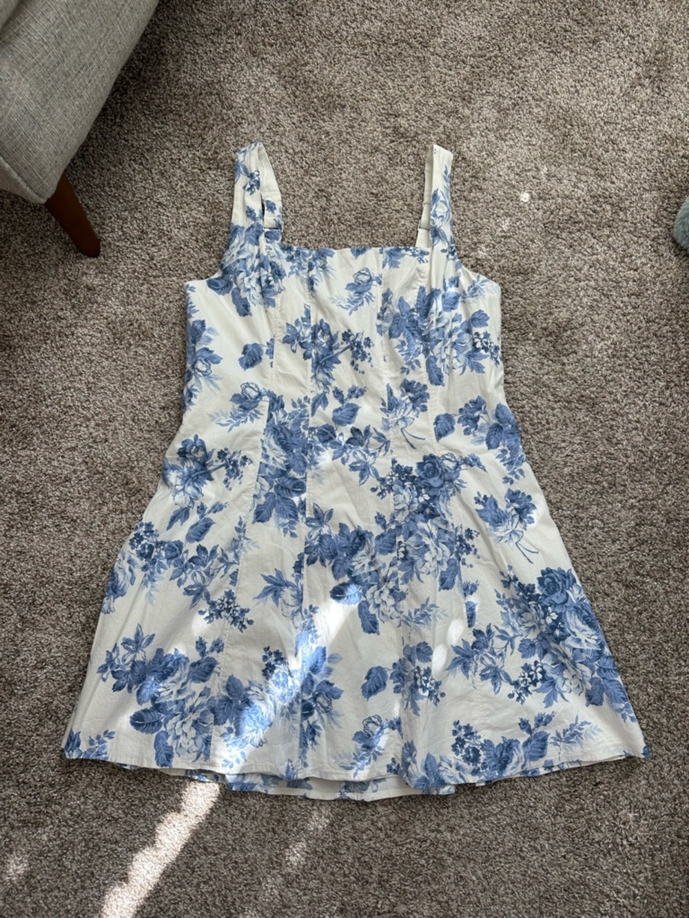 Mila Mini Dress in blue floral
